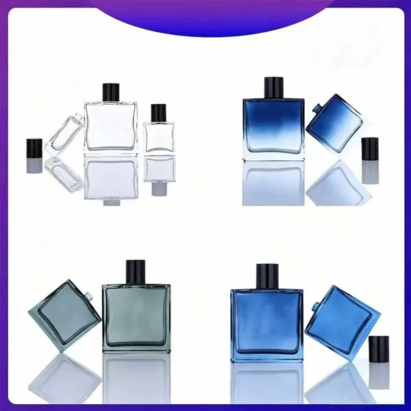 3oz Travel Mini Gradient Blue Glass Perfume Bottle