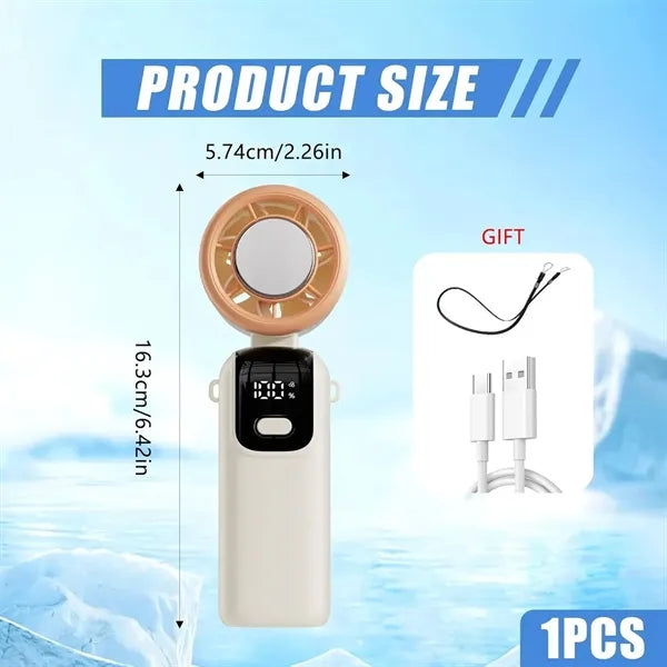 Ice-Cooling Turbo Handheld Fan