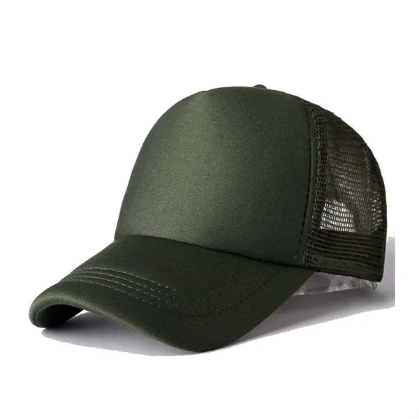 Solid Color Mesh Travel Baseball Cap