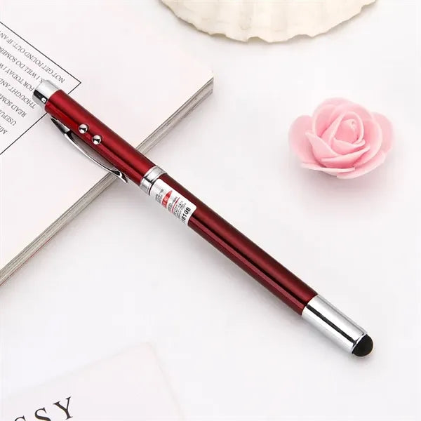 Metal Stylus Ballpoint Pen w/Laser&LED Light