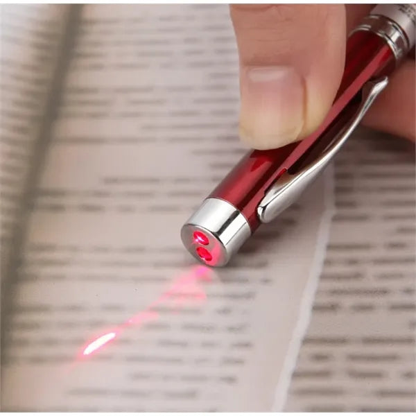 Metal Stylus Ballpoint Pen w/Laser&LED Light