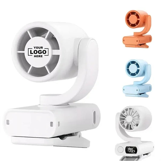 USB Rechargeable Clip Fan With Digital Display