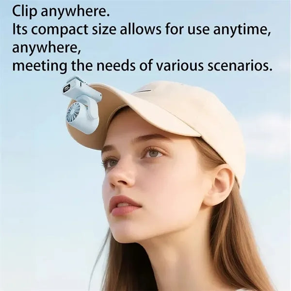 USB Rechargeable Clip Fan With Digital Display