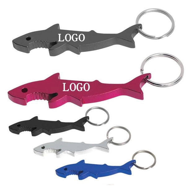 Shark Shaped Bottle Opener Keychain