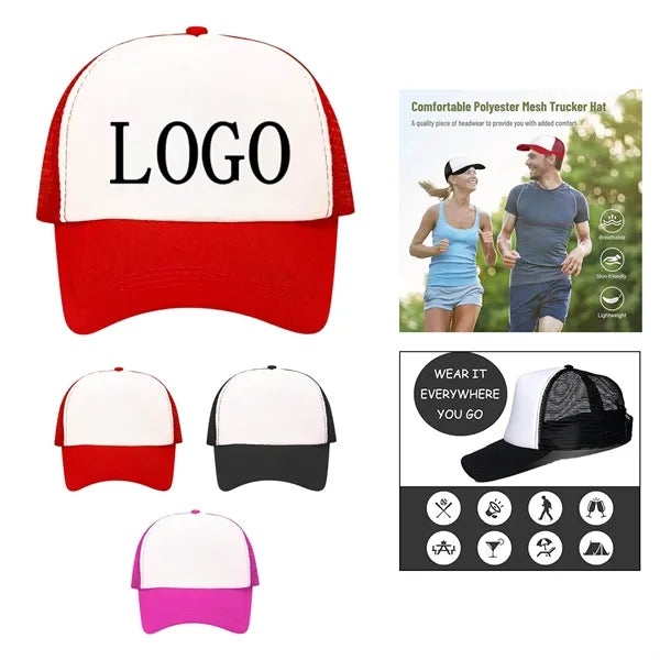 Graffiti Print Breathable Mesh Cap
