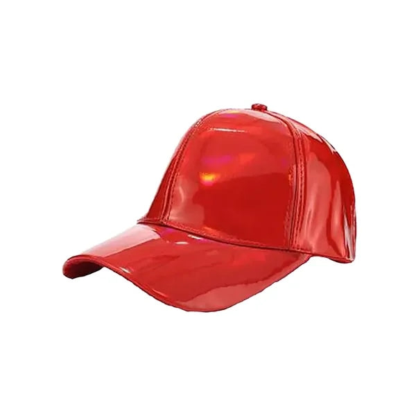 Pu Shiny Holographic Iridescent Baseball Cap