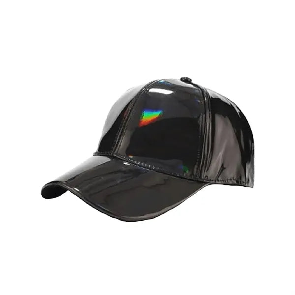Pu Shiny Holographic Iridescent Baseball Cap