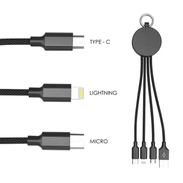 Bottle Opener Multi-Charging Cable Keychain