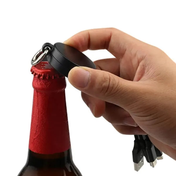 Bottle Opener Multi-Charging Cable Keychain