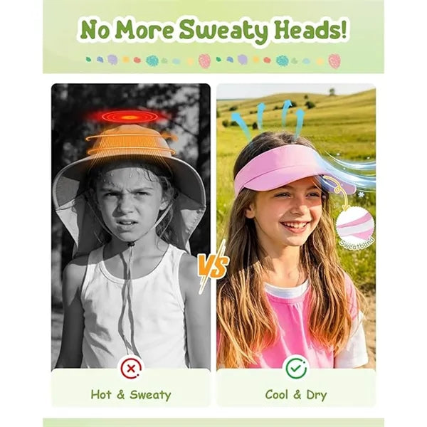 Kids Solid Color Outdoor Sun Visor