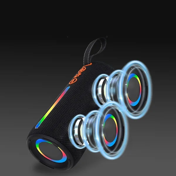 Portable Bluetooth Speaker with RGB Lights and Bass