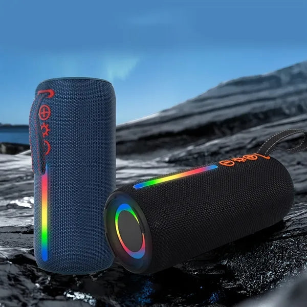Portable Bluetooth Speaker with RGB Lights and Bass