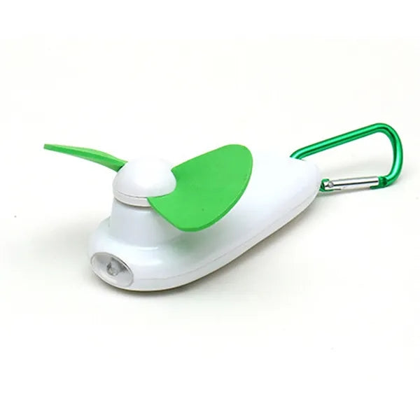 Handheld Clip Fan with LED Flashlight