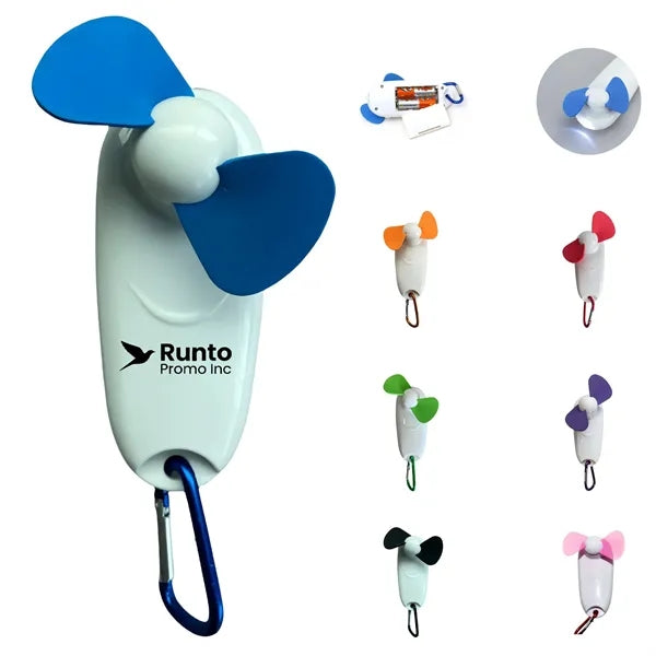 Handheld Clip Fan with LED Flashlight