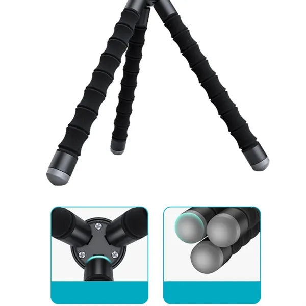 Flexible Tripod with Phone Holder and Bluetooth Remote