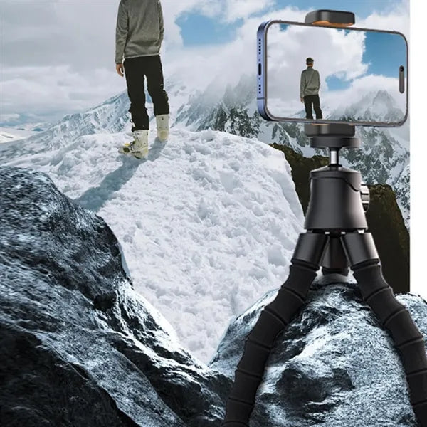 Flexible Tripod with Phone Holder and Bluetooth Remote