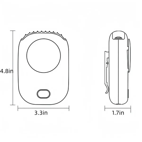 Hands-Free Neck Fan, 2000mAh USB Rechargeable Wearable Fan