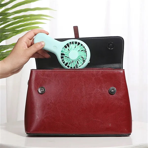 USB Rechargeable Handheld Mini Fan, Portable Pocket Fan
