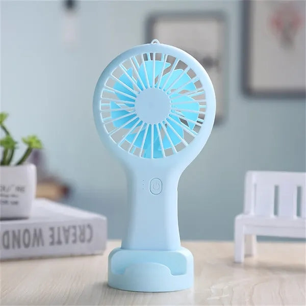 USB Rechargeable Handheld Mini Fan, Portable Pocket Fan