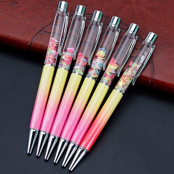Glittery Metallic Oil Floating Ballpoint Pen