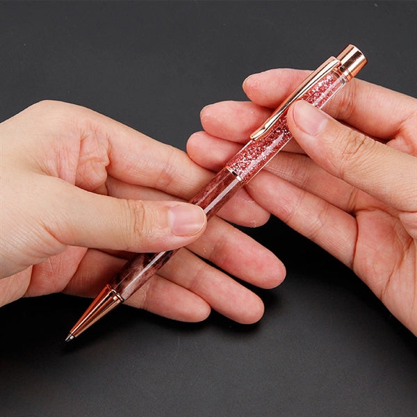 Oil Floating Glitter Metal Ballpoint Pen
