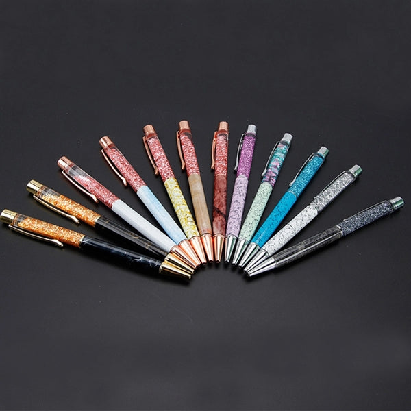 Oil Floating Glitter Metal Ballpoint Pen