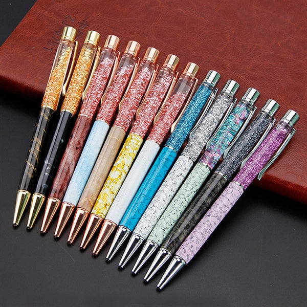 Oil Floating Glitter Metal Ballpoint Pen