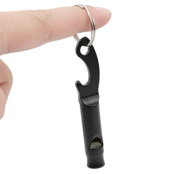 Aluminum Whistle Bottle Opener Key Ring