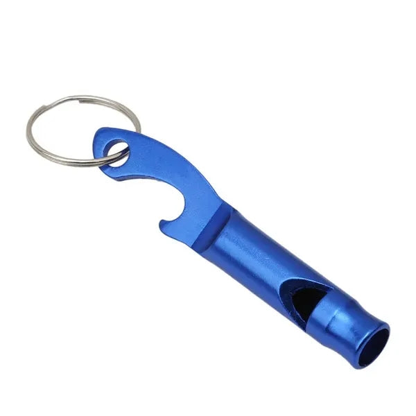 Aluminum Whistle Bottle Opener Key Ring