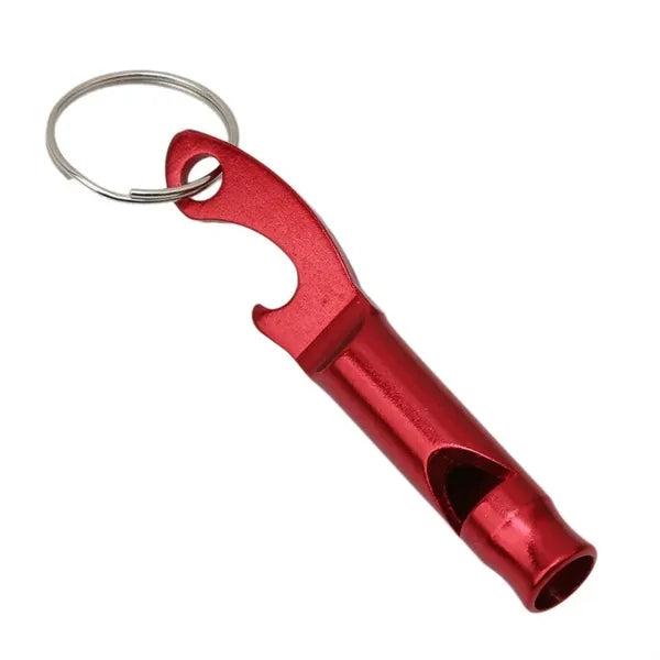 Aluminum Whistle Bottle Opener Key Ring