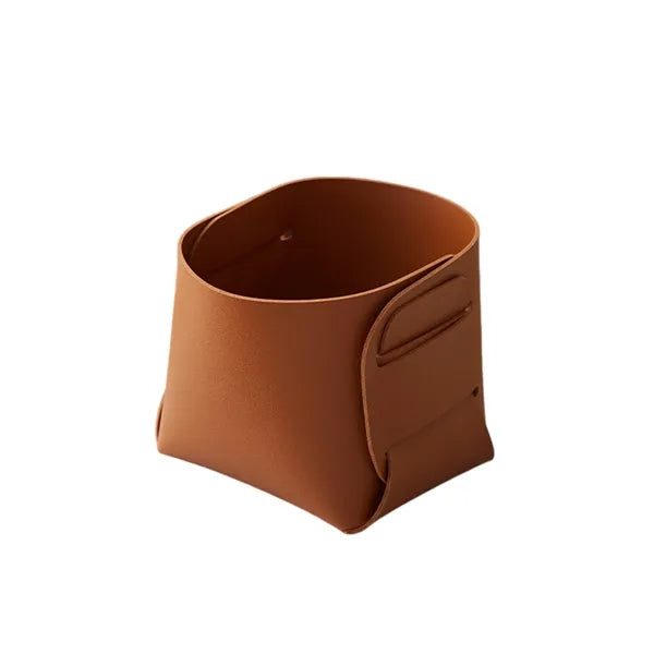 Leather Pen Holder Storage Basket