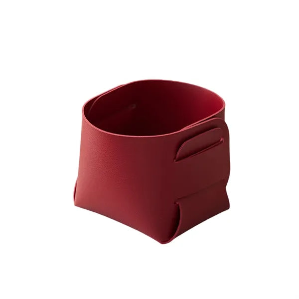 Leather Pen Holder Storage Basket