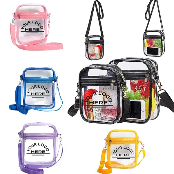 Clear PVC Cosmetic Bag Crossbody Travel