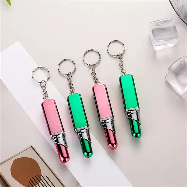 Novelty Lipstick Shape Keychain Ballpoint Pen