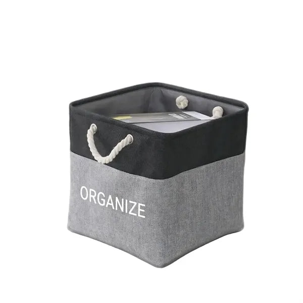 Logo Linen Storage Basket, Foldable & Portable