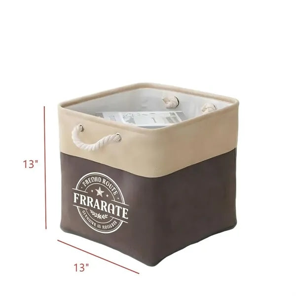 Logo Linen Storage Basket, Foldable & Portable