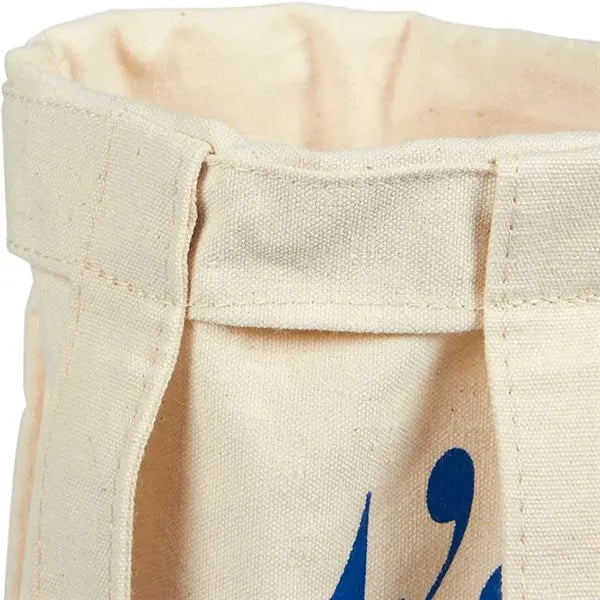 10 OZ Cotton Canvas Single Bottle Wine Tote