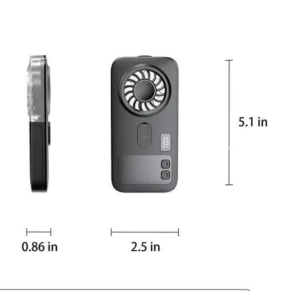 Handheld Misting Fan With Digital Display And Stand
