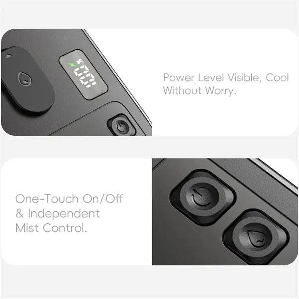 Handheld Misting Fan With Digital Display And Stand