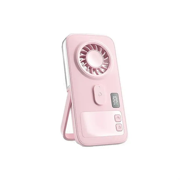 Handheld Misting Fan With Digital Display And Stand