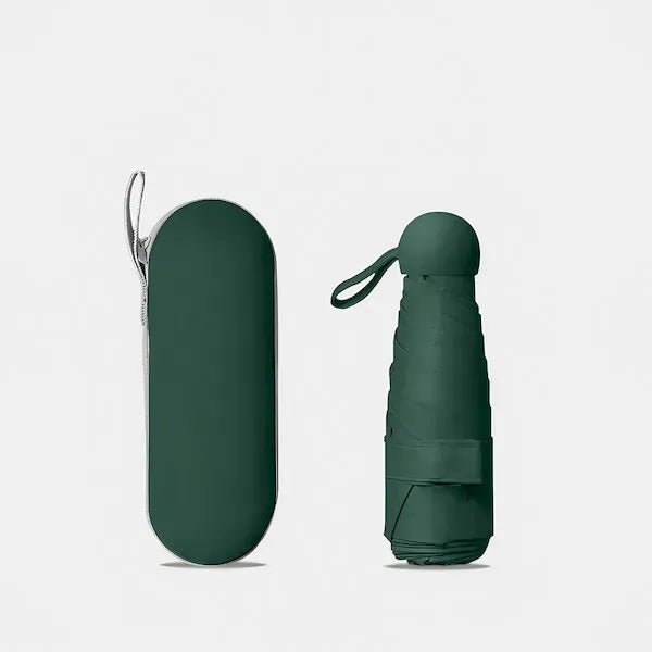 Mini Windproof and Sun-protective Umbrella With Storage Box