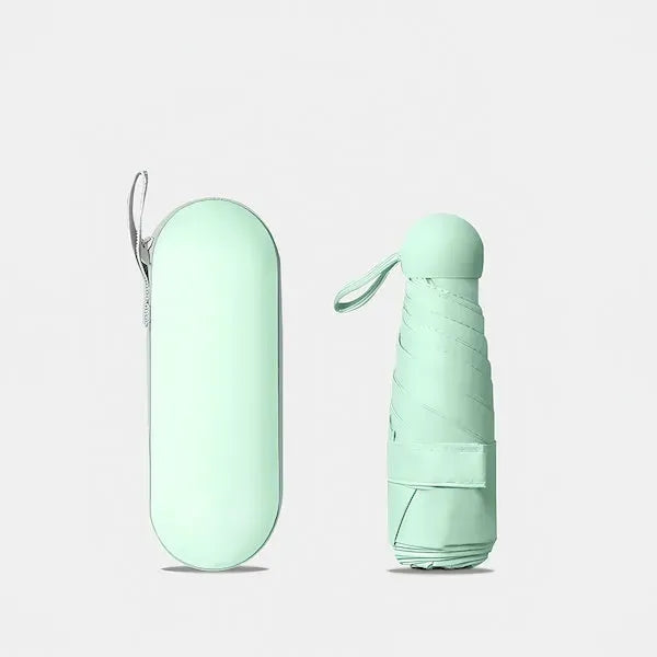 Mini Windproof and Sun-protective Umbrella With Storage Box