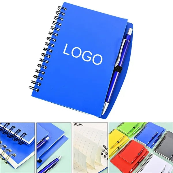 A6 Size Spiral Notebook with Pen