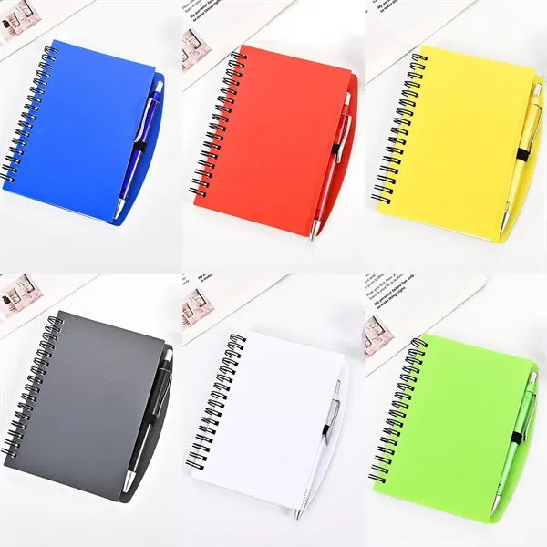A6 Size Spiral Notebook with Pen