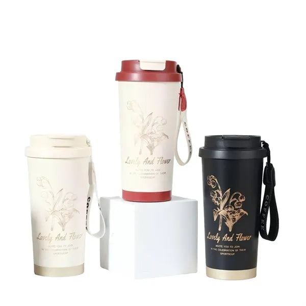 17oz 2 in 1 Stainless Steel Tumbler with Straw, Insulated