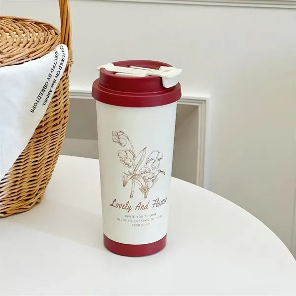 17oz 2 in 1 Stainless Steel Tumbler with Straw, Insulated