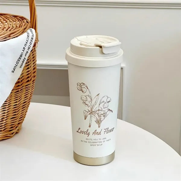 17oz 2 in 1 Stainless Steel Tumbler with Straw, Insulated