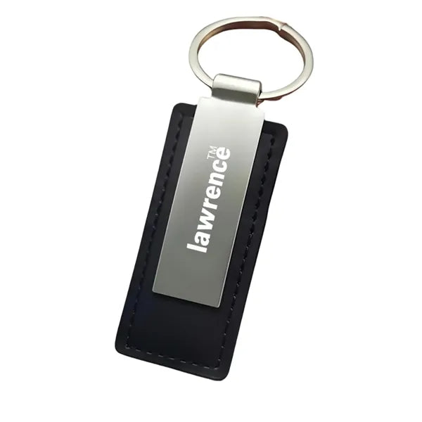 Metal PU Leather Car Keychain Custom Logo Key Ring