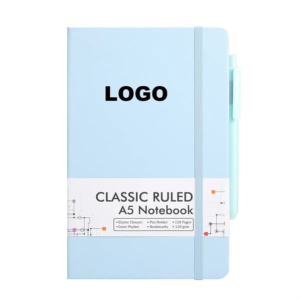 A5 Hardcover Notebook with Pen Holder