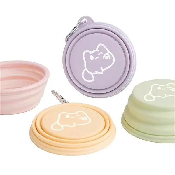 Pet Eco-Friendly Rounded Folding Outdoor Water Food Bowl